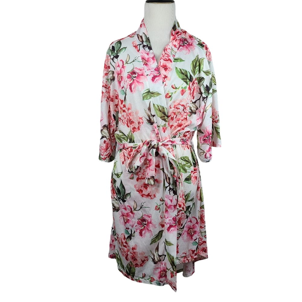 Show Me Your Mumu multicolored floral robe belted one size
